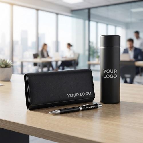 Gift Combo - 14_ Long Wallet, Pen & Thermos Flask