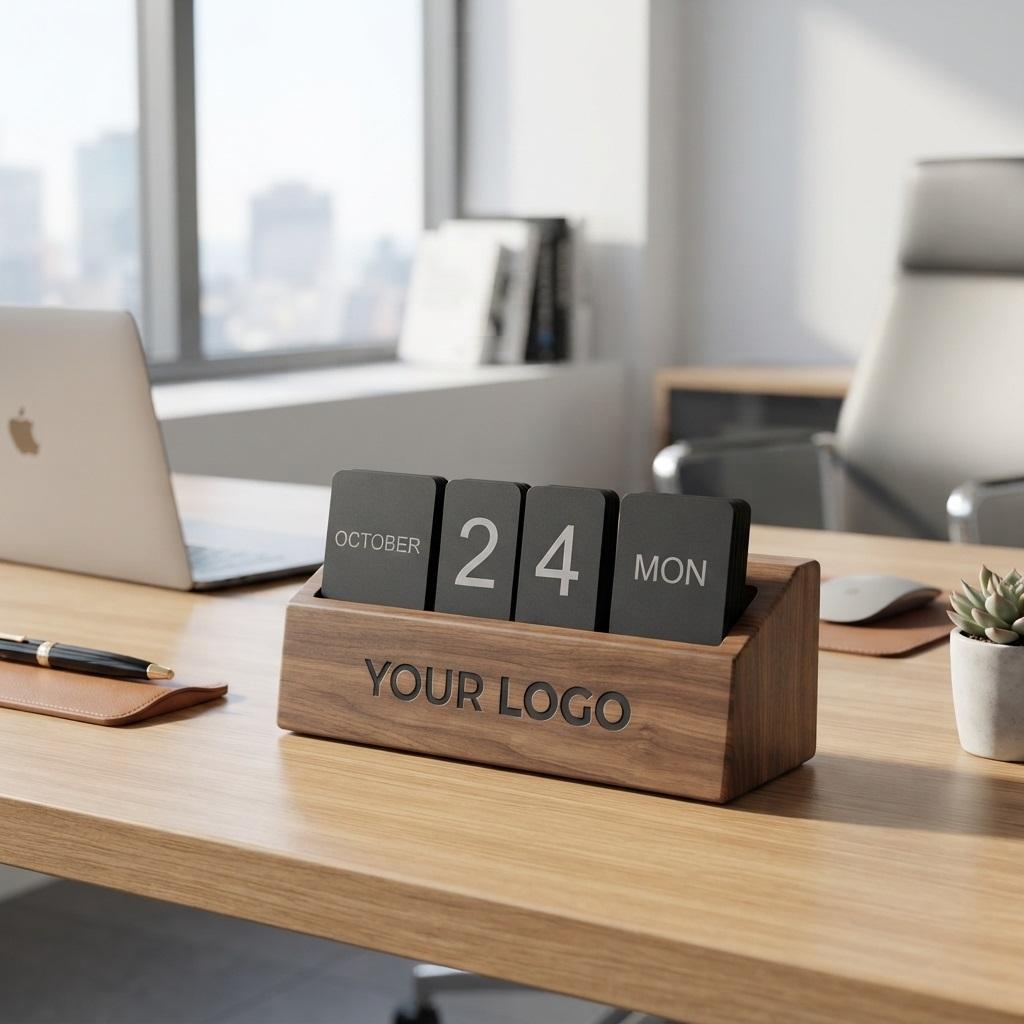 Wooden Desk Calendar