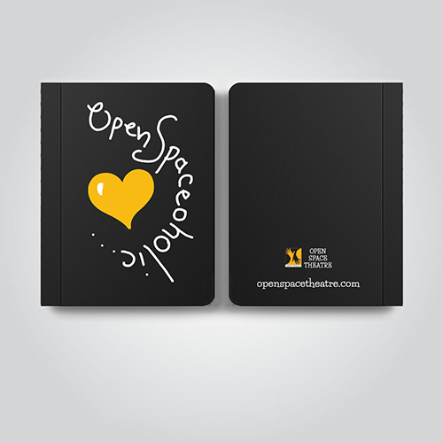 Open Space Theatre Yellow Heart. Notebook
