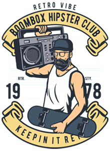 Boombox Hipster 1978 Retro Style Cassette Player Premium Unisex/ Men Short Sleeve T-shirt