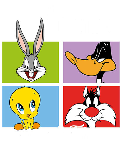 All Together Cartoon Thats All Folks White Premium Unisex/ Men Short Sleeve T-shirt