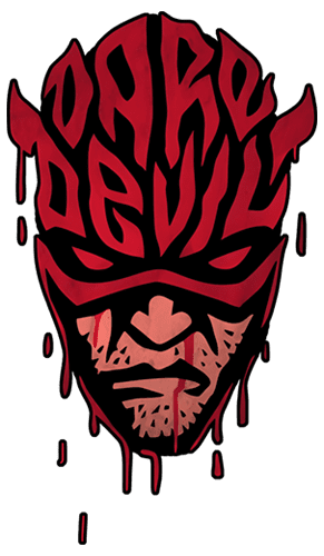 Daredevil Superhero Comic Character Head Premium Unisex/ Men Short Sleeve T-shirt