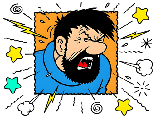 Tintin Comics Captain Haddock Angry Premium Unisex/ Men Short Sleeve T-shirt