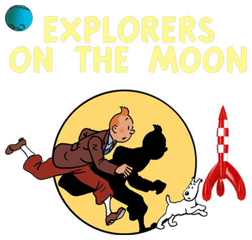 Tintin Explorers On The Moon Yellow Comics Premium Unisex/ Men Short Sleeve T-shirt