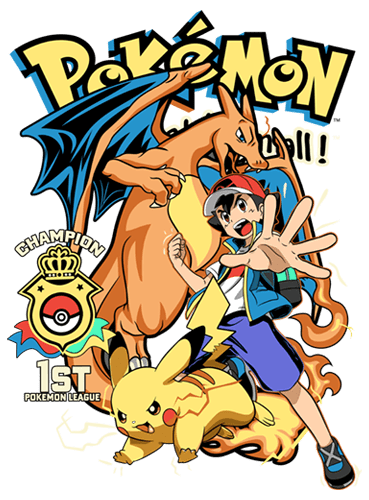 Pokemon First League Champion Dragon Premium Unisex/ Men Short Sleeve T-shirt