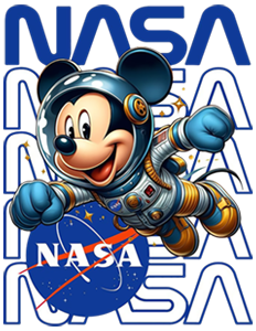 Mickey Mouse Cartoon NASA Astronaut V1 Premium Unisex/ Men Short Sleeve T-shirt