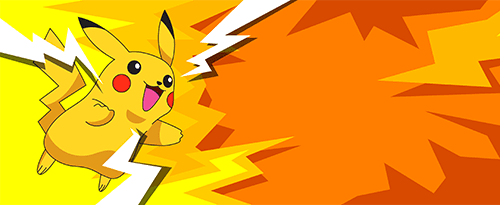 Pokemon Pikachu Cute Anime Yellow Orange Theme Deskpad